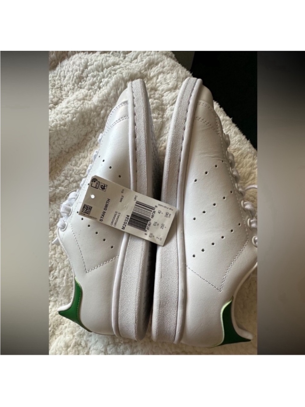 adidas White & Green Low-Top Sneakers Stan Smith - Picture 6 of 9